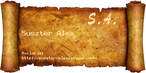 Suszter Alex névjegykártya