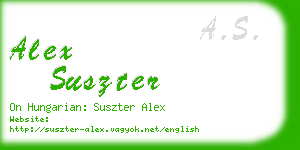 alex suszter business card